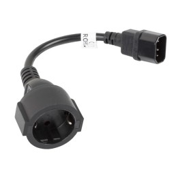 Lanberg CA-C14E-10CC-0018-BK cavo di alimentazione nero C14 accoppiatore