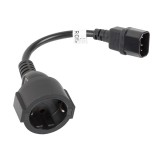 Lanberg CA-C14E-10CC-0018-BK cavo di alimentazione nero C14 accoppiatore