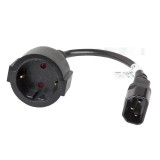 Lanberg CA-C14E-10CC-0018-BK cavo di alimentazione nero C14 accoppiatore