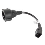Lanberg CA-C14E-10CC-0018-BK cavo di alimentazione nero C14 accoppiatore