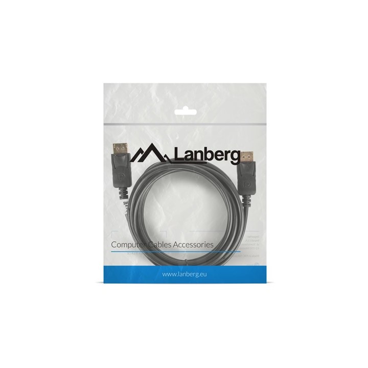 Lanberg CA-DPDP-10CC-0030-BK DisplayPort cavo 3 m nero