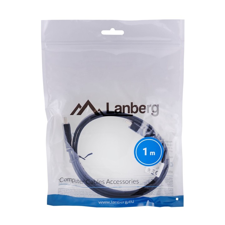 Lanberg CA-HDMI-21CU-0010-BK HDMI cavo 1 m HDMI Type A (Standard) nero