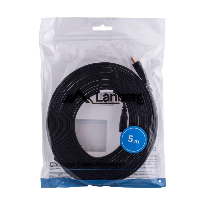 Lanberg CA-HDMI-21CU-0050-BK HDMI cavo 5 m HDMI Type A (Standard) nero