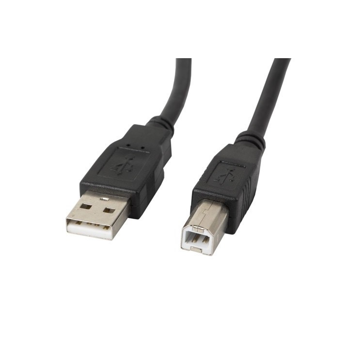 Lanberg CA-USBA-11CC-0018-BK USB cavo USB 2.0 1.8 m USB B nero