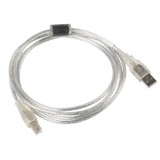 Lanberg CA-USBA-12CC-0018-TR USB cavo USB 2.0 1.8 m USB B trasparente