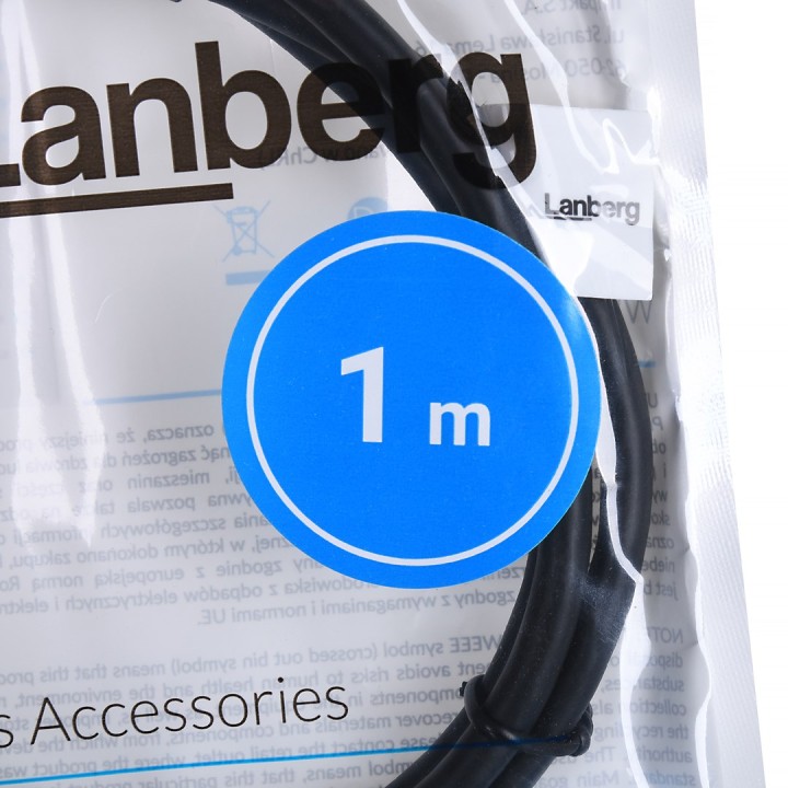 Lanberg CA-USBA-30CU-0010-BK USB cavo 1m 3.0 USB A nero