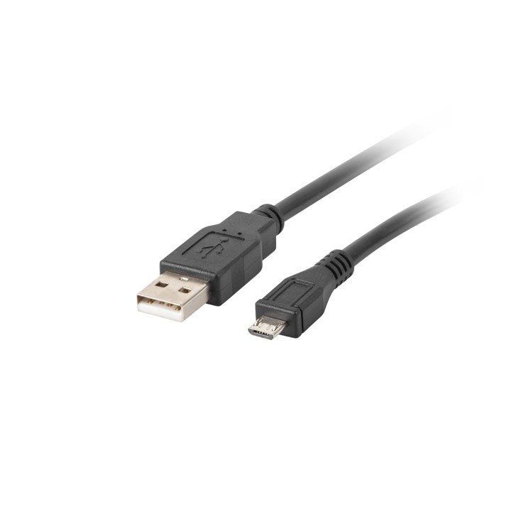 Lanberg CA-USBM-10CC-0010-BK USB cavo USB 2.0 1 m Micro-USB B USB A nero