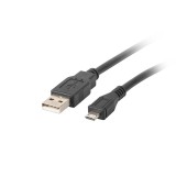 Lanberg CA-USBM-10CC-0018-BK USB cavo USB 2.0 1.8 m Micro-USB B USB A nero