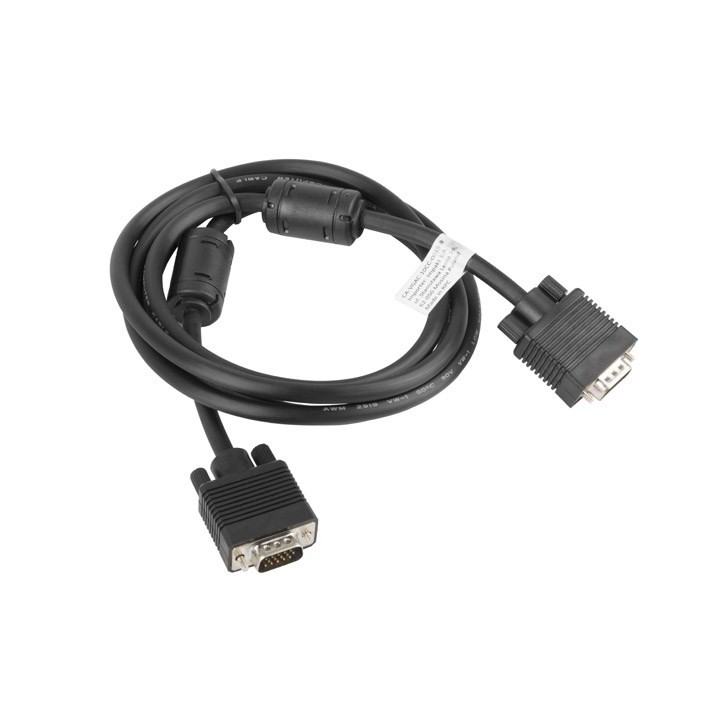 Lanberg CA-VGAC-10CC-0018-B VGA cavo 1.8 m VGA (D-Sub) nero