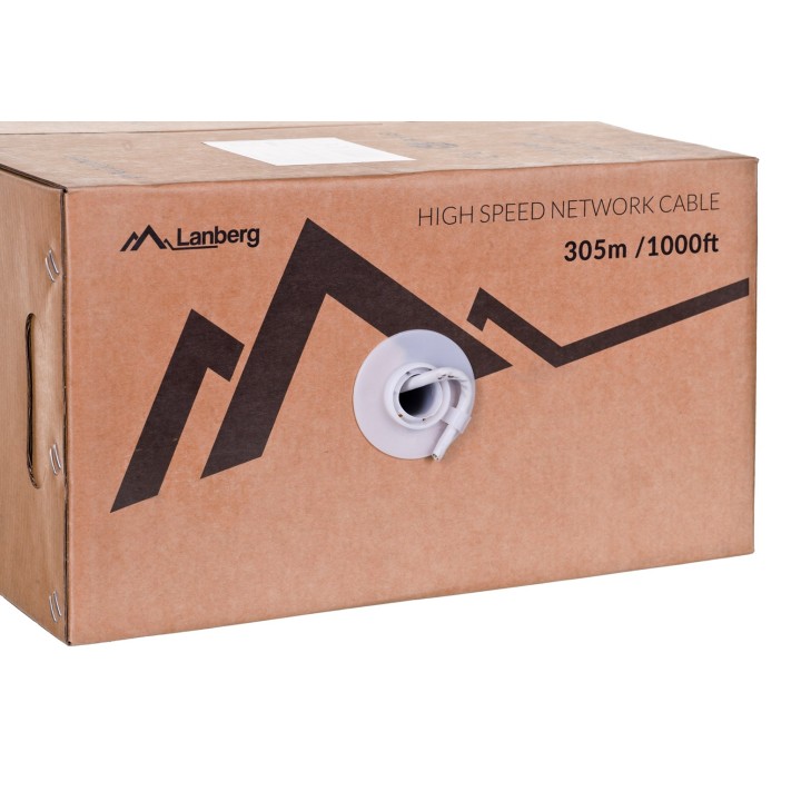 Lanberg LCU6-12CU-0305-S cavo di rete 305 m Cat6 U/UTP (UTP) grigio