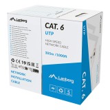 Lanberg LCU6L-11CU-0305-S cavo di rete grigio 305 m Cat6 U/UTP (UTP) rotondo