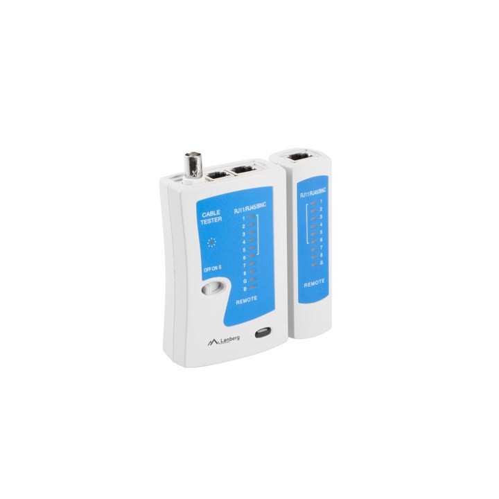 Lanberg NT-0401 tester cavi di rete UTP/STP tester cavi blu bianco