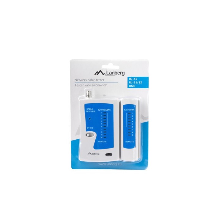 Lanberg NT-0401 tester cavi di rete UTP/STP tester cavi blu bianco