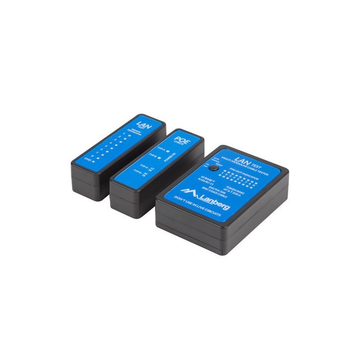 Lanberg NT-0404 tester cavo di rete PoE tester nero blu
