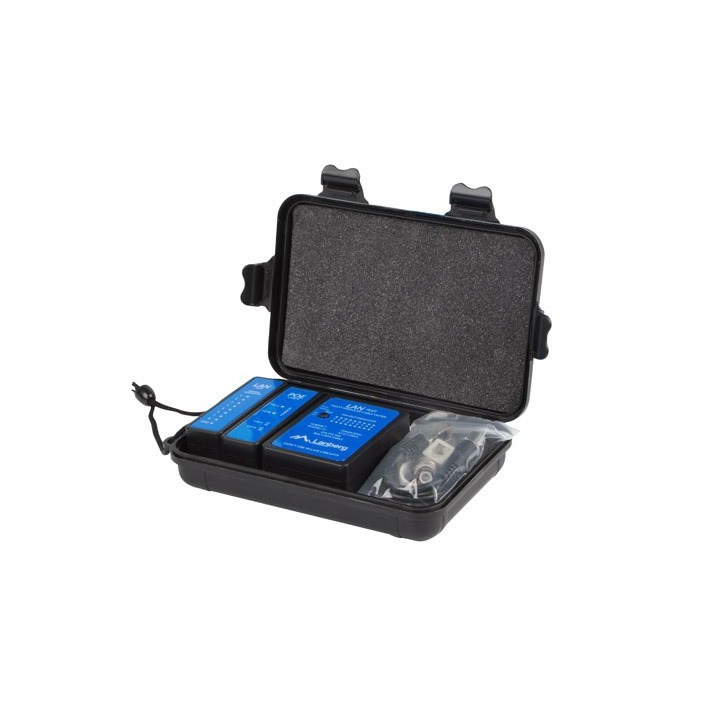 Lanberg NT-0404 tester cavo di rete PoE tester nero blu
