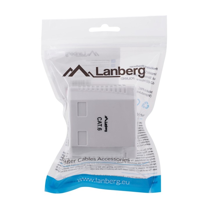 Lanberg OU6-0002-W scatola di derivazione RJ-45 bianca