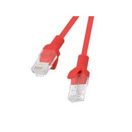 Lanberg PCU5-10CC-0025-R Cavo di rete rosso 0.25 m Cat5e U/UTP (UTP)