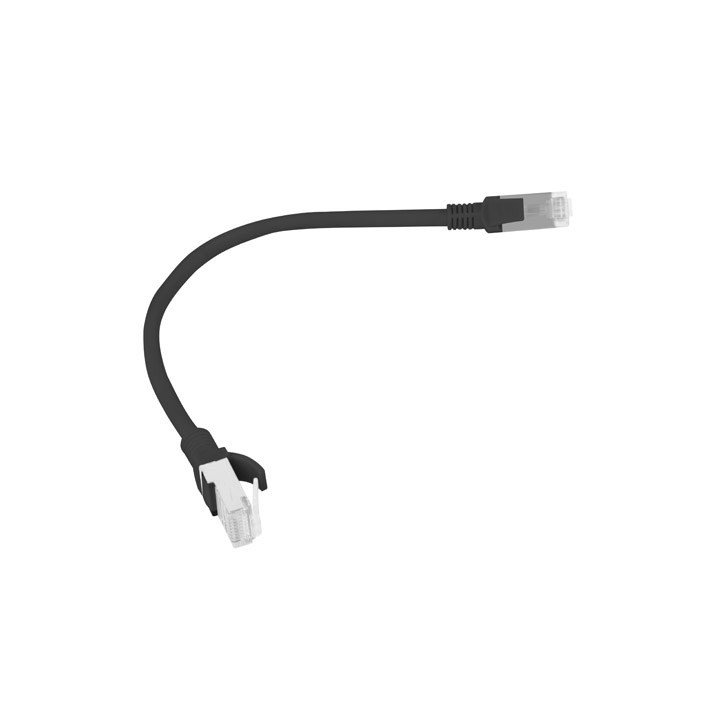 Lanberg PCU6-10CC-0025-BK Cavo di rete nero 0.25 m Cat6 U/UTP (UTP)