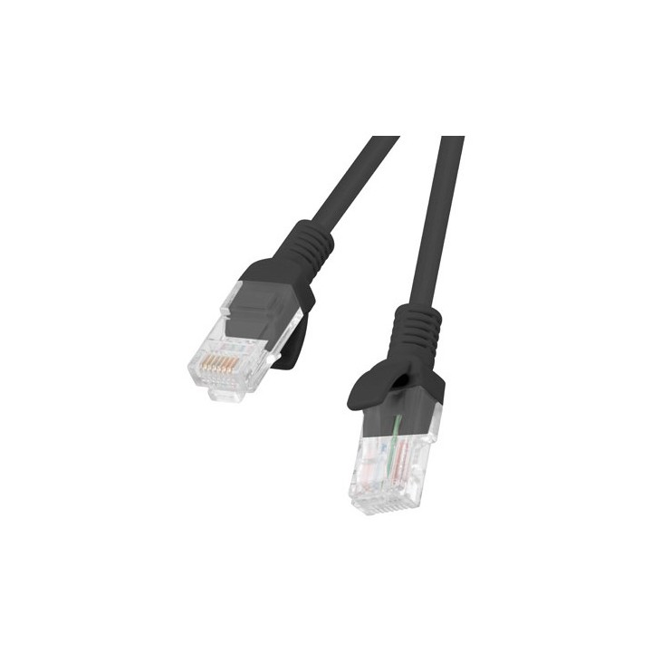 Lanberg PCU6-10CC-0200-BK Cavo di rete nero 2 m Cat6 U/UTP (UTP)