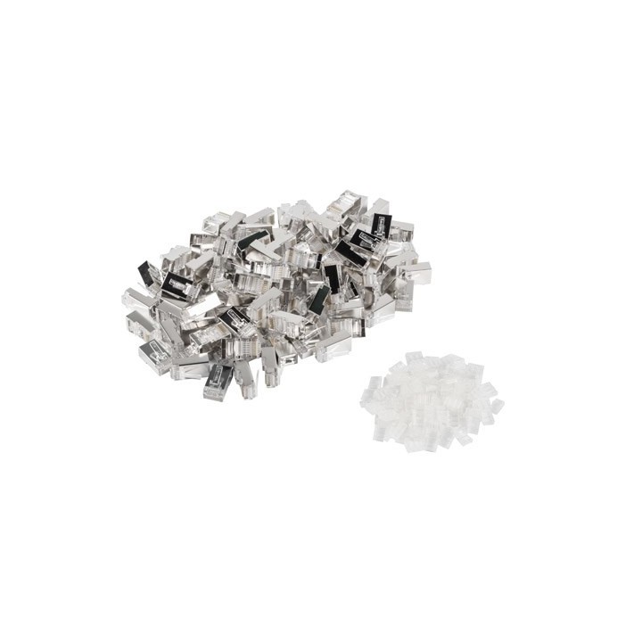 Lanberg PLS-6000 connettore per cavi RJ-45 acciaio inossidabile trasparente