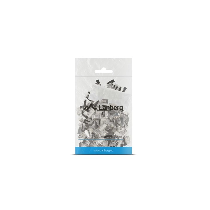 Lanberg PLS-6000 connettore per cavi RJ-45 acciaio inossidabile trasparente