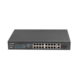Lanberg Switch rack 19 POE+ 16x 100MB /2X COMBO GIGABIT ETHERNET 150W