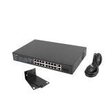 Lanberg Switch rack 19 POE+ 16x 100MB /2X COMBO GIGABIT ETHERNET 150W