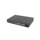 Lanberg Switch rack 19 POE+ 16x 100MB /2X COMBO GIGABIT ETHERNET 150W