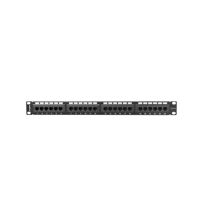 Lanberg pannello patch 24 porte 1U Cat.5e UTP nero PPU5-1024-B
