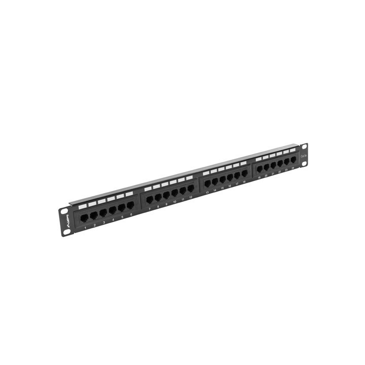 Lanberg pannello patch 24 porte 1U Cat.5e UTP nero PPU5-1024-B