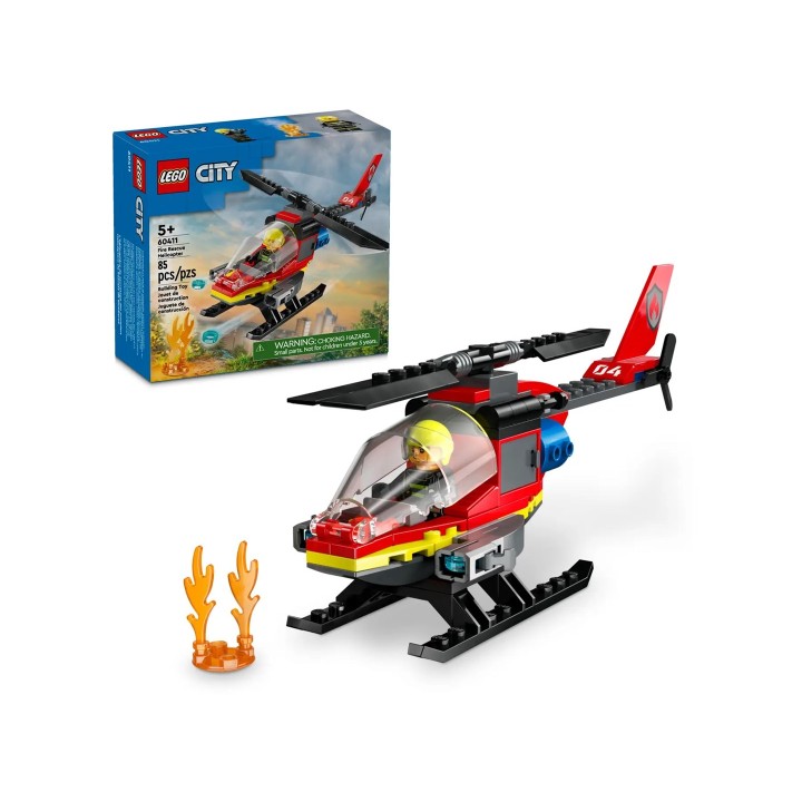 LEGO CITY 60411 ELICOTTERO DI SOCCORSO ANTINCENDIO