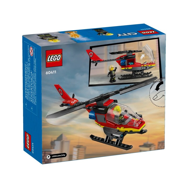 LEGO CITY 60411 ELICOTTERO DI SOCCORSO ANTINCENDIO