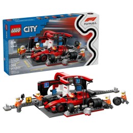 LEGO CITY 60443 F1 - Pit Stop e Pit Crew con Auto Ferrari