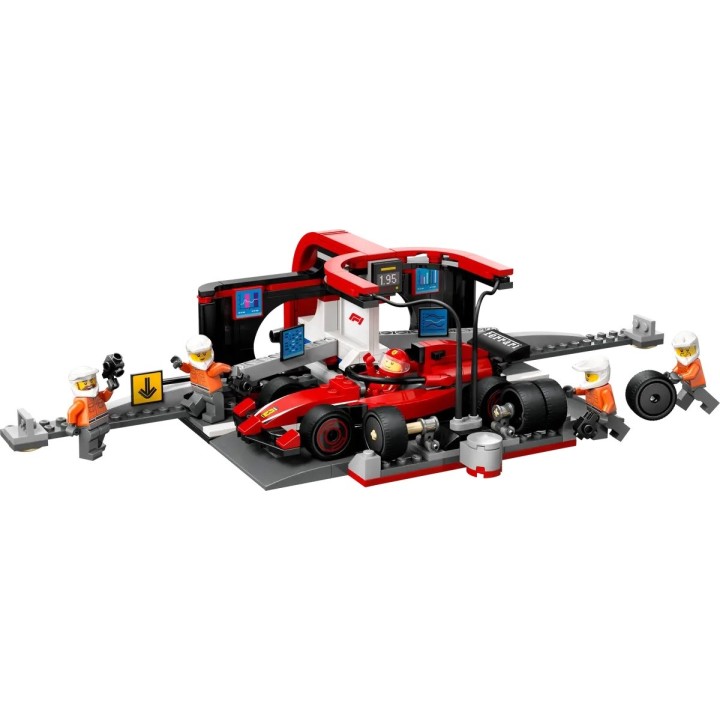 LEGO CITY 60443 F1 - Pit Stop e Pit Crew con Auto Ferrari
