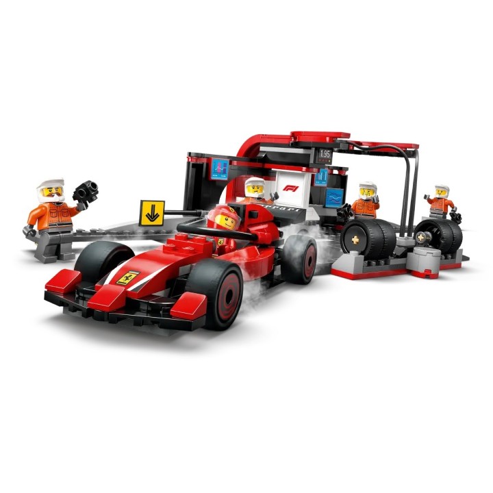 LEGO CITY 60443 F1 - Pit Stop e Pit Crew con Auto Ferrari