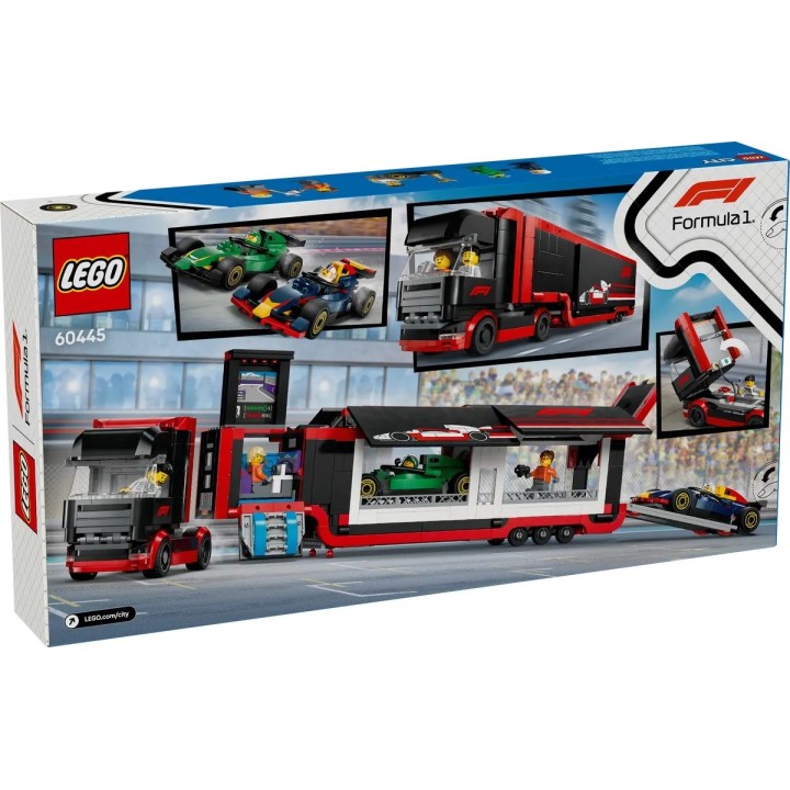 LEGO CITY 60445 F1 - Camion con Auto F1 RB20 & AMR24
