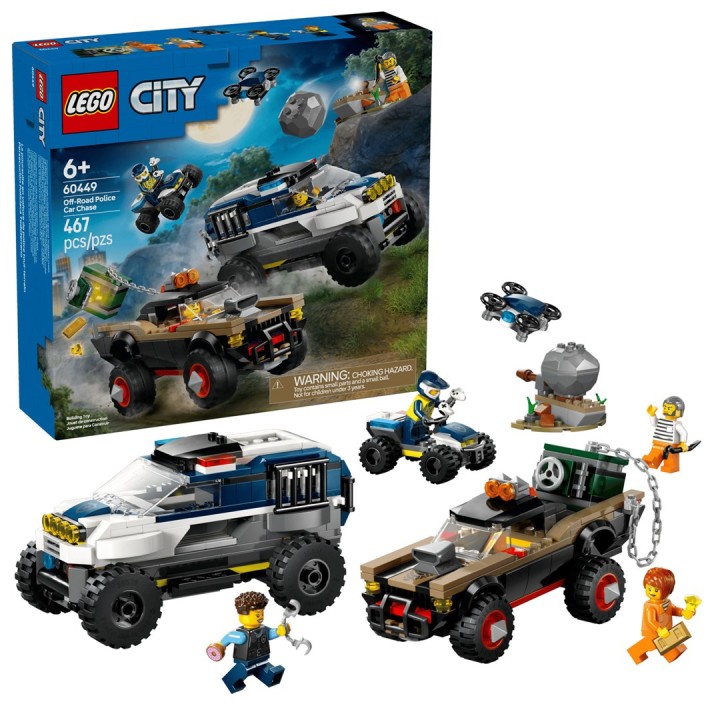 LEGO CITY 60449 Inseguimento Auto della Polizia Fuoristrada