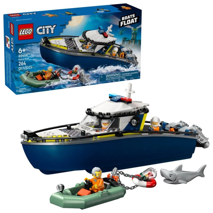 LEGO CITY 60456 Inseguimento in barca della polizia