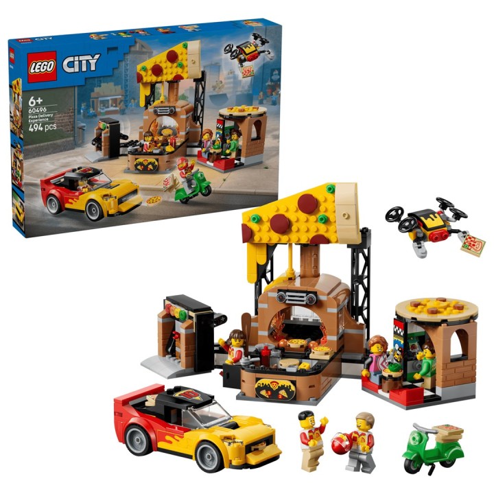 LEGO CITY 60496 Esperienza Consegna Pizza con Veicoli