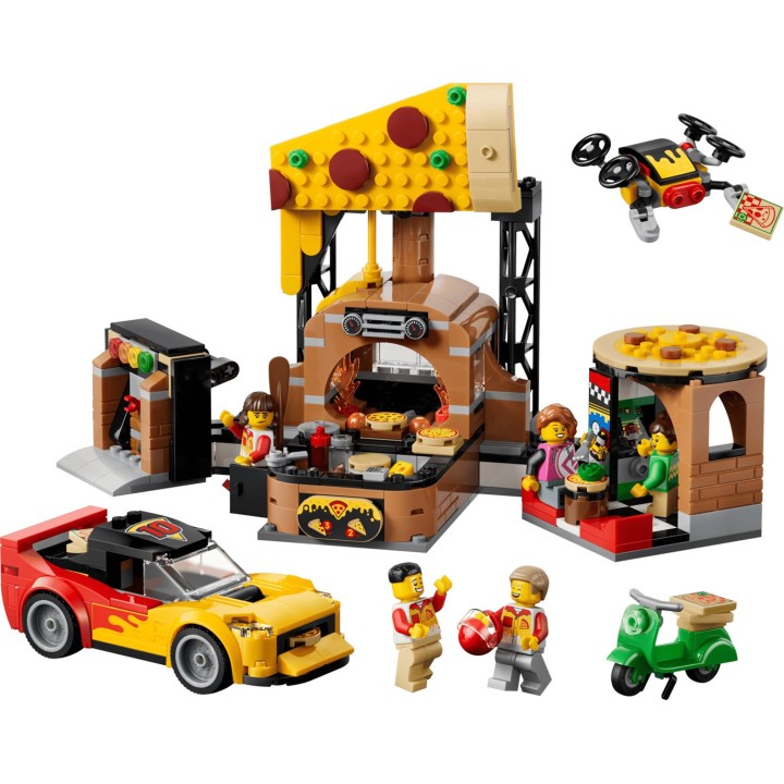 LEGO CITY 60496 Esperienza Consegna Pizza con Veicoli