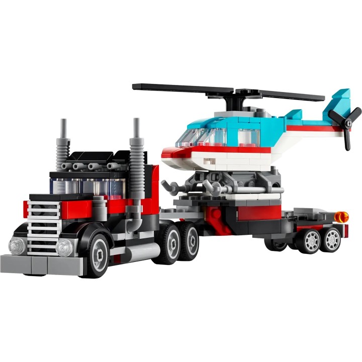 LEGO CREATOR 3 in 1 31146 camion pianale con elicottero