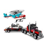 LEGO CREATOR 3 in 1 31146 camion pianale con elicottero