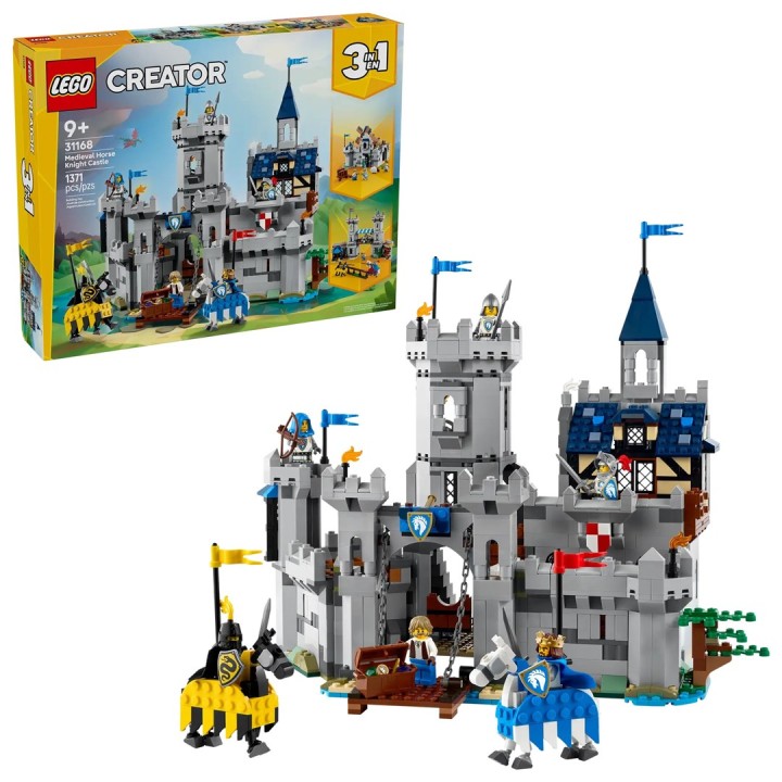 LEGO CREATOR 3 IN 1 31168 Castello del Cavaliere Medievale a Cavallo