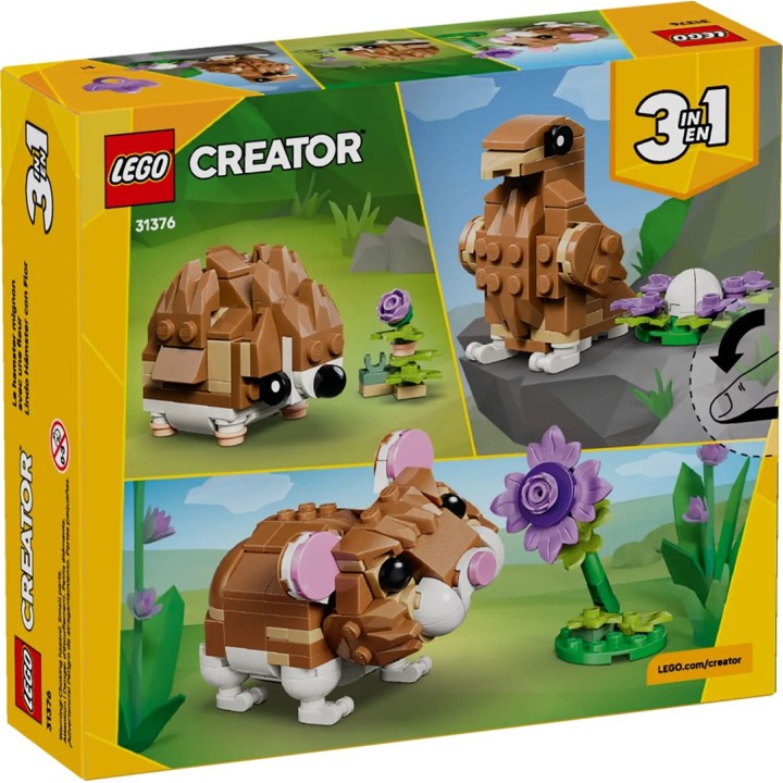 LEGO CREATOR 3 IN 1 31376 Criceto Carino con un Fiore
