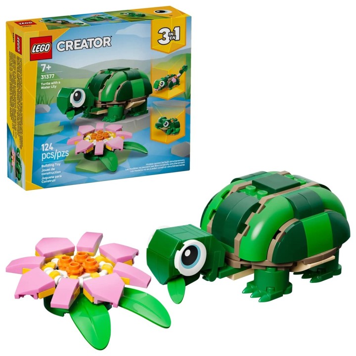 LEGO CREATOR 3 IN 1 31377 Tartaruga con un Fiore Ninfea