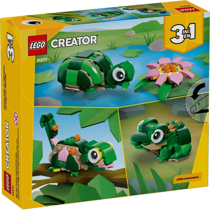 LEGO CREATOR 3 IN 1 31377 Tartaruga con un Fiore Ninfea
