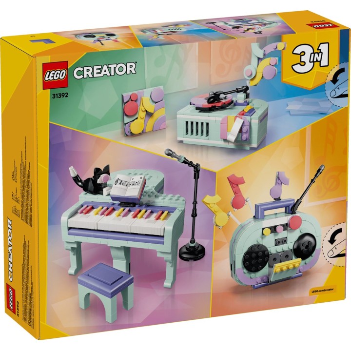 LEGO CREATOR 3 IN 1 31392 Decoro Musica Pianoforte con Gatto