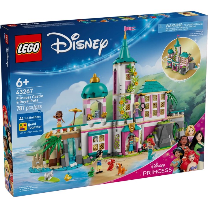 LEGO DISNEY 43267 Castello Principesco e Animali Reali