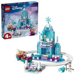 LEGO DISNEY 43281 Castello di ghiaccio di Elsa e avventura con giro sulla neve