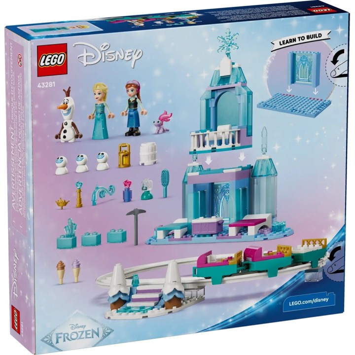 LEGO DISNEY 43281 Castello di ghiaccio di Elsa e avventura con giro sulla neve